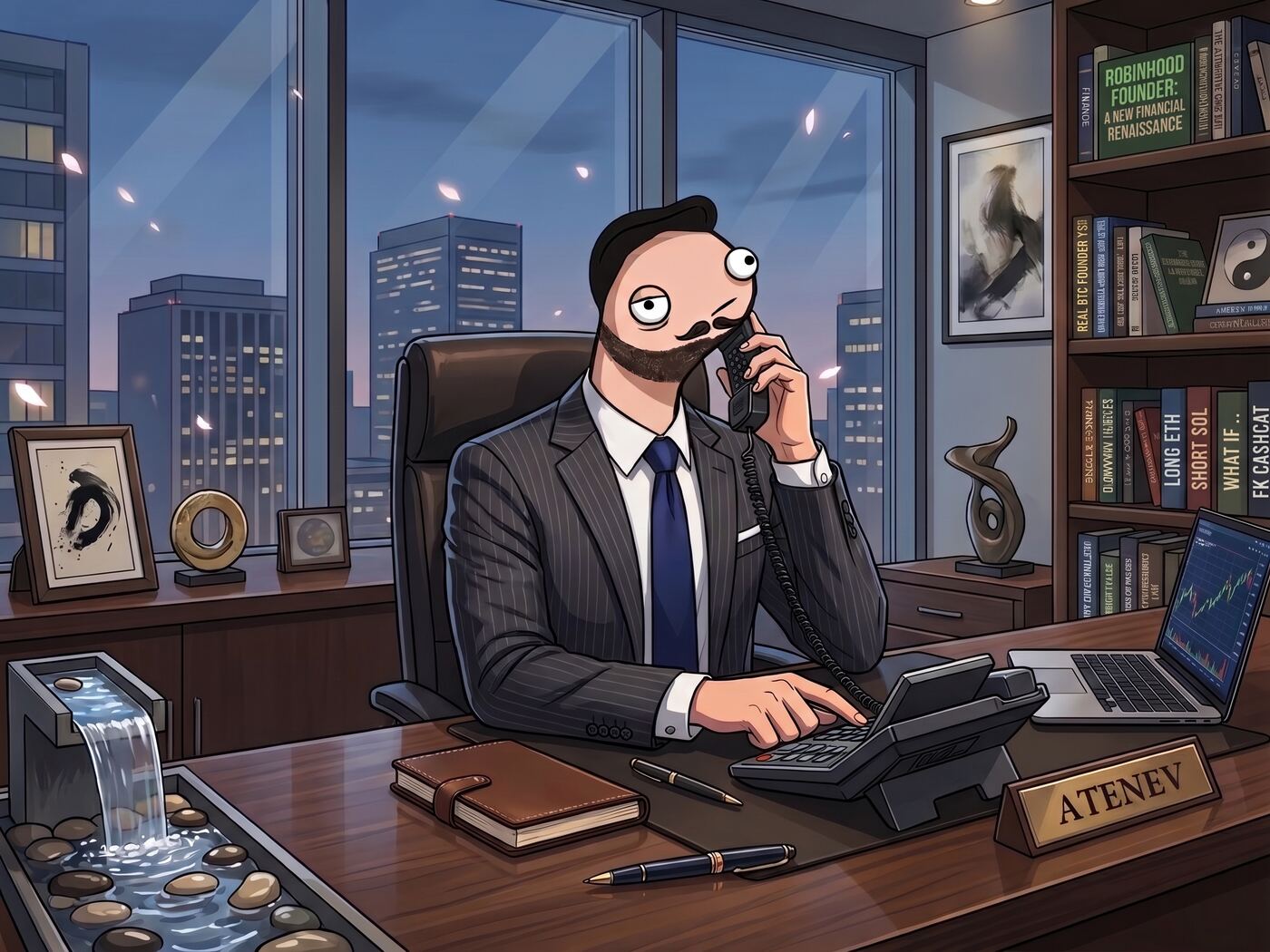 Volad in the corner office